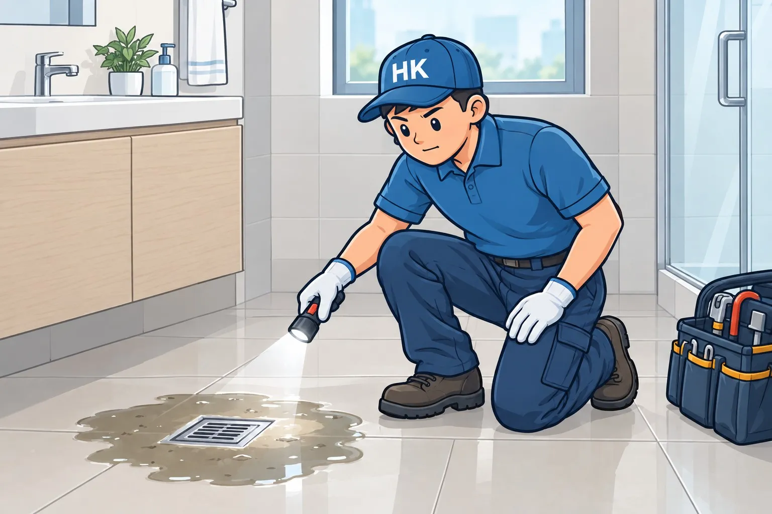 污水倒灌：師傅上門處理